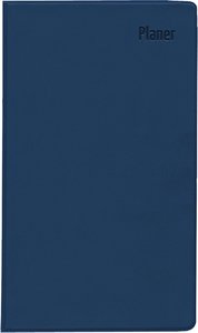 Zettler - Taschenplaner 2025 blau, 9,5x16cm, Taschenkalender mit 112 Seiten in Kunststoffhülle, 1 Woche auf 2 Seiten, separates Adressheft, 8- Wochenübersicht, Mondphasen und deutsches Kalendarium