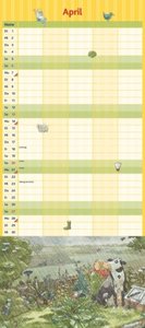 Die Kuh Lieselotte Familienkalender 2025 – Von Alexander Steffenmeier – Familienplaner mit 5 Spalten – Format 22 x 49,5 cm