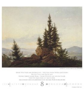 Caspar David Friedrich 2024 - Kunst-Kalender - Wand-Kalender - 45x48