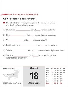 Italienisch Sprachkalender 2024. In nur 10 Minuten täglich Grundkenntnisse verbessern mit dem Tisch-Kalender zum Aufstellen oder Aufhängen. Tageskalender mit kurzen Sprachlektionen