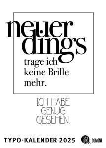 Sprüche-Kalender 2025 – Typo-Kalender von FUNI SMART ART – Poster-Format 50 x 70 cm