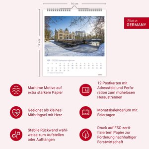 Ostfriesland Postkartenkalender 2026