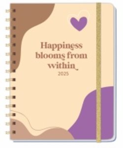 Happiness blooms from within Spiral-Kalenderbuch A5 2025