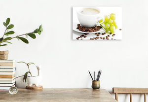 Premium Textil-Leinwand 45 cm x 30 cm quer Art Kaffee