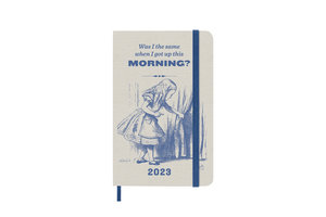 Moleskine 12 Monate Wochen Notizkalender - Alice Im Wunderland 2023, Pocket/A6,  Blau