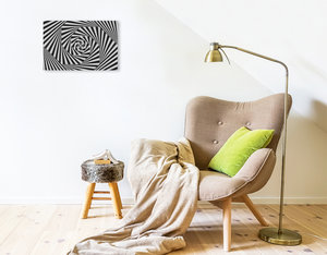 Premium Textil-Leinwand 45 cm x 30 cm quer Zebra-Illusion