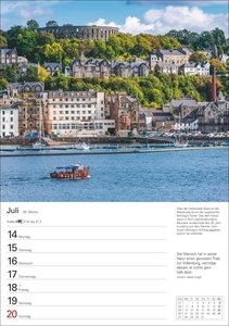 Schottland Wochenplaner 2025 - 53 Blatt mit Zitaten und Wochenchronik