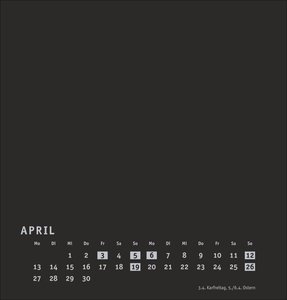 Premium-Bastelkalender schwarz mittel 2026