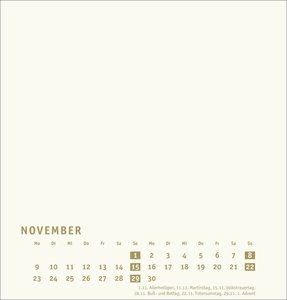 Premium-Bastelkalender gold mittel 2026