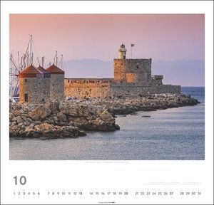 Griechische Inseln Kalender 2024. Großer Wandkalender mit Urlaubsflair: Fotos beliebter griechischer Inseln in einem Fotokalender im Großformat. Griechenland-Kalender
