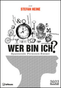 Stefan Heine Wer bin ich? 2022 Wochenkalender - Quizkalender - Rätselkalender - Jede-Woche-neue-Rätsel - 23,7x34