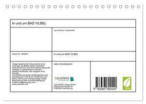 In und um BAD VILBEL (Tischkalender 2024 DIN A5 quer), CALVENDO Monatskalender