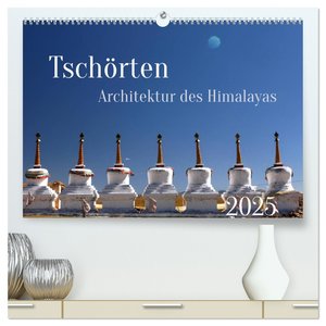 Tschörten, Architektur des Himalaya (hochwertiger Premium Wandkalender 2025 DIN A2 quer), Kunstdruck in Hochglanz