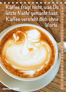 Bohnen, Schaum & Plätzchen: Kaffeegenuss (Tischkalender 2023 DIN A5 hoch)