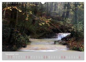 Waldbäche - Im Wandel der Jahreszeiten (Wandkalender 2024 DIN A3 quer), CALVENDO Monatskalender