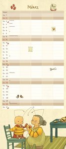 Die kleine Hummel Bommel Familienkalender 2025 – Familienplaner mit 5 Spalten – Format 22 x 49,5 cm – Von Britta Sabbag & Maite Kelly – Illustriert von Joëlle Tourlonias