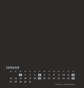 Premium-Bastelkalender schwarz mittel 2025