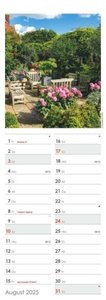 Gartenzauber 2025 - Streifenkalender 15x42 cm - mit viel Platz für Eintragungen - Gärten - Bildkalender - Wandplaner - Gartenkalender
