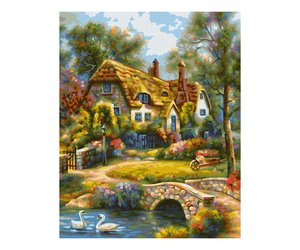 Schipper 609240831 - Malen nach Zahlen, Old English Cottage, 24 x 30 cm