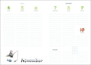 Helme Heine Journal A5. Taschenkalender 2024 mit Punktraster, Gummiband und Lesebändchen. Praktischer Buch-Kalender für Termine und To-dos. Handlicher Terminkalender A5
