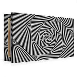 Premium Textil-Leinwand 75 cm x 50 cm quer Zebra-Illusion