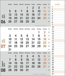 times&more 3-Monats-Planer orange 2023. Praktischer Wandplaner mit Datumsschieber. Büro-Kalender mit Notizspalte und Jahresübersicht. Wandkalender 2023 fürs Büro. 30x35 cm