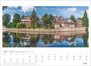 Hamburg Panorama Postkartenkalender 2026