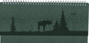Tisch-Querkalender Nature Line Pine 2023 - Tisch-Kalender - Büro-Kalender quer 29,7x13,5 cm - 1 Woche 2 Seiten - Umwelt-Kalender - mit Hardcover