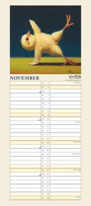 Lucia Heffernan: Yoga Chicks Planer 2025 – Wandkalender – Notiz-Kalender mit 2 Spalten – Format 22 x 49,5 cm