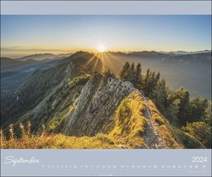 Alpen im Licht Kalender 2024. Reise-Kalender mit 12 atemberaubenden Fotografien der Alpen. Großer Foto-Wandkalender 2024 XL. 55x46 cm. Querformat.
