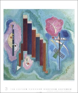Wassily Kandinsky Edition Kalender 2024. Kunstvoller Wand-Kalender mit abstrakten Kunstwerken im Bauhaus-Stil. Großer Kunst-Kalender 2024 im Hochformat. 46x55 cm.