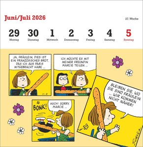 Peanuts Premium-Postkartenkalender 2026