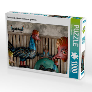 CALVENDO Puzzle Freilaufende Hühner sind immer glücklich 1000 Teile Puzzle quer