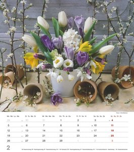 Blumenträume 2024 - Foto-Kalender - Wand-Kalender - 30x34 - Blumen-Traum