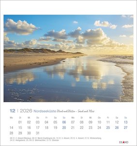 Nordseeküste Postkartenkalender 2026