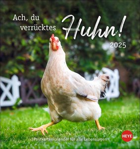 Hühner Postkartenkalender 2025