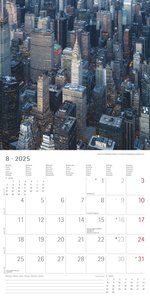 Alpha Edition - New York 2025 Broschürenkalender, 30x30cm, Wandkalender mit Platz für Notizen und Termine, Bilder amerikanischen Metropole, Monatsübersicht und Ferientermine DE/AT/CH