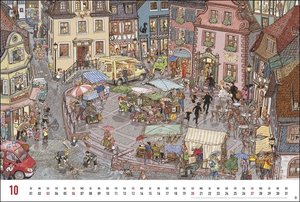 Wimmelbilder Edition Kalender 2024. Großer Wandkalender mit 12 spannenden Wimmelbildern zum Entdecken. Göbel & Knorr Kalender mit Suchbildern für Groß und Klein.