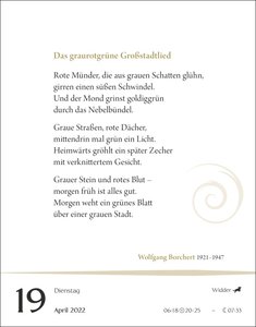 Deutsche Gedichte Kalender 2022