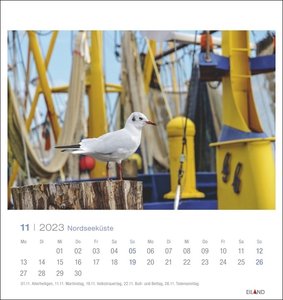 Nordseeküste Postkartenkalender 2023. Fotokalender im Postkartenformat, der die Reiselust entfacht. Schöne Nordsee-Fotos in einem Tischkalender zum Aufstellen oder Aufhängen. Kleiner Kalender 2023.