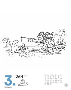 Simons Katze Tagesabreißkalender 2024. Abreiß-Kalender für alle Simons Cat-Fans. Tischkalender 2024 mit lustigen Episoden aus dem typischen Alltag von Simons Katze. Auch zum Aufhängen.