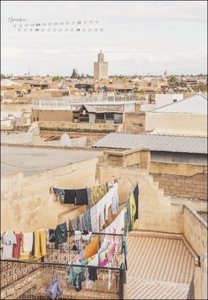 Tales of Marrakesh Posterkalender 2023. Reise-Kalender mit 12 beeindruckenden Fotografien der märchenhaften Stadt in Marokko. Wandkalender 2023. 37x53 cm. Hochformat.