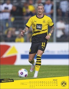 BVB Posterkalender. Jahres-Wandkalender 2024 für Fußballfans. Fotokalender mit den Stars von Borussia Dortmund. Kalender im Hochformat 34 x 44 cm.