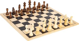 small foot 11784 - Schach und Dame XL, Brettspiel, Holz