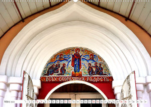Goldenes Russland - Prachtvolle Kathedralen in Tscheboksary (Wandkalender 2023 DIN A2 quer)