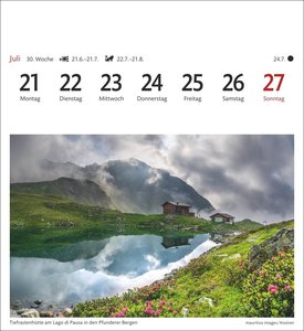 Südtirol Sehnsuchtskalender 2025 - Wochenkalender mit 53 Postkarten