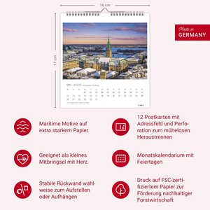Hansestadt Hamburg Postkartenkalender 2026