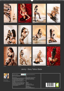 Jenny - Erotic Tattoo Girl (Premium, hochwertiger DIN A2 Wandkalender 2023, Kunstdruck in Hochglanz)