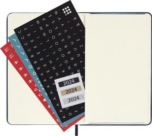 Moleskine 12 Monate Tageskalender 2024, Pocket/A6, Saphir