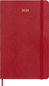 Moleskine 12 Monate Wochen Notizkalender 2024 - Precious & Ethical, Large/A5, Boa Rot